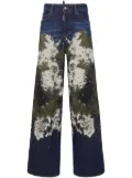 DSQUARED2 spray paint-print jeans - Blue