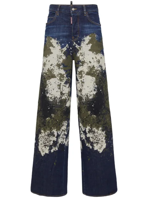 DSQUARED2 spray paint-print jeans