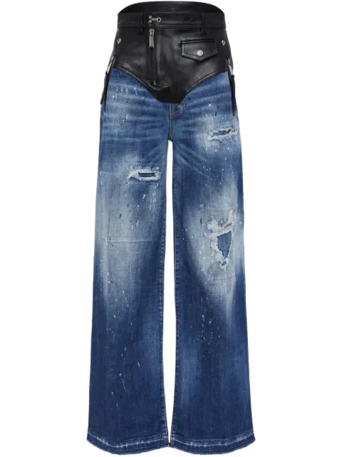 DSQUARED2 panelled wide-leg jeans