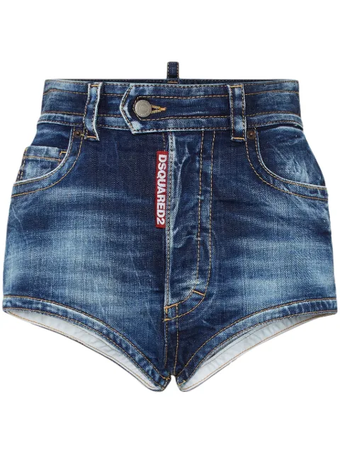 DSQUARED2 short en jean à effet délavé