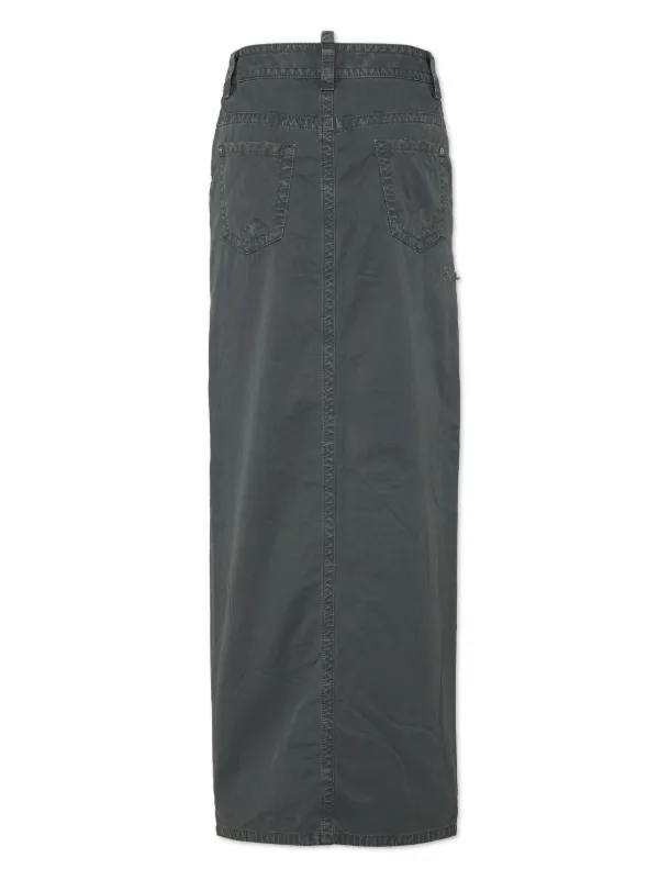 【関税込 日本発送】DSQUARED2スリットダメージマキシスカート DSQUARED2 マキシスカート | グレー | FARFETCH JP