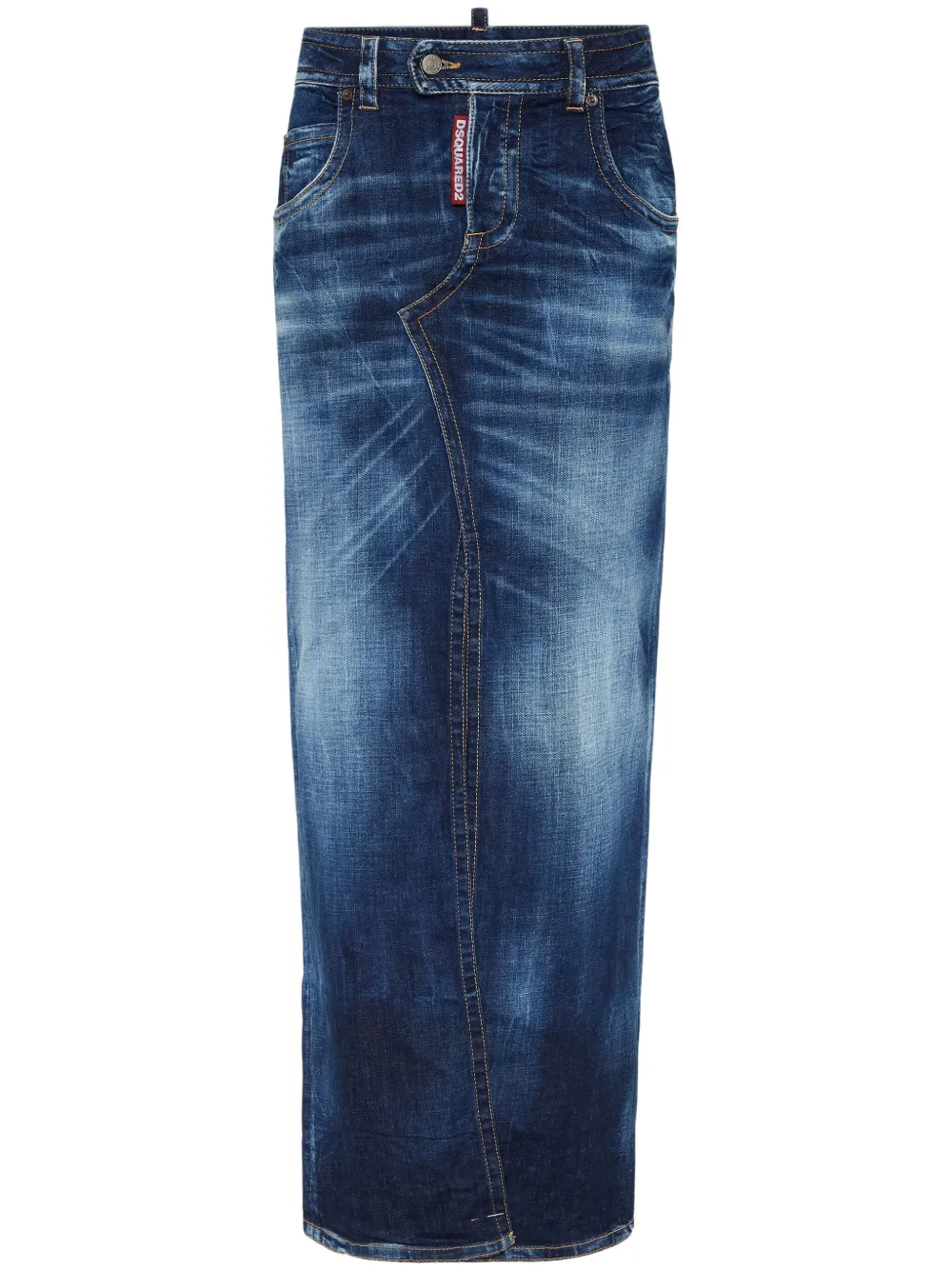 DSQUARED2 jupe en jean à coupe longue | bleu | Image 1
