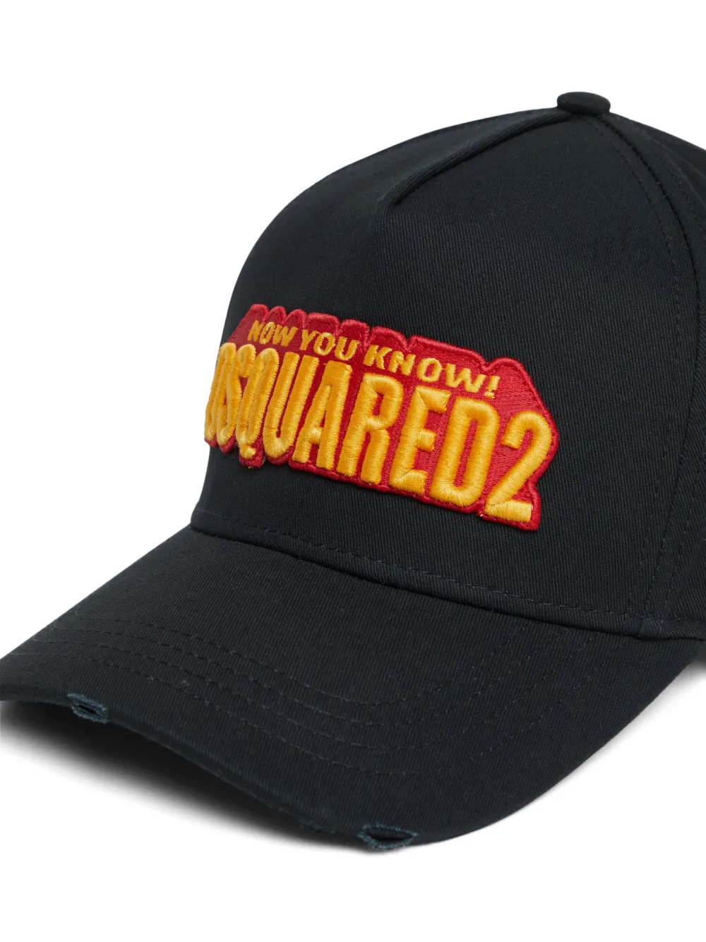 Shop Dsquared2 Embroidered Logo Cap In Black