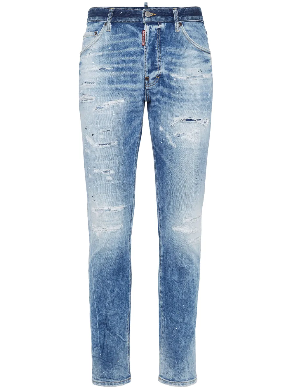 DSQUARED2 distressed stretch-cotton jeans | Blue | Image 1