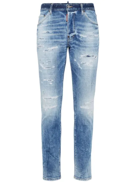DSQUARED2 Jeans in cotone elasticizzato con effetto vissuto