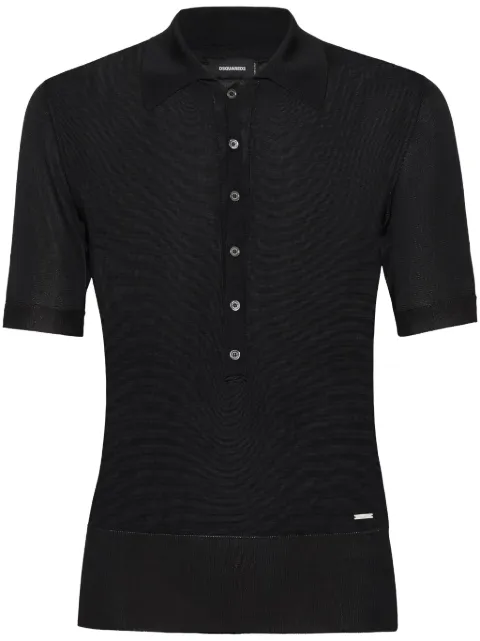 DSQUARED2 logo-plaque polo shirt