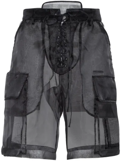 DSQUARED2 semi-sheer cargo shorts