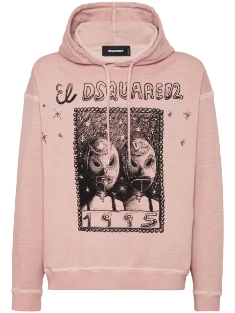 DSQUARED2 hoodie con estampado gráfico