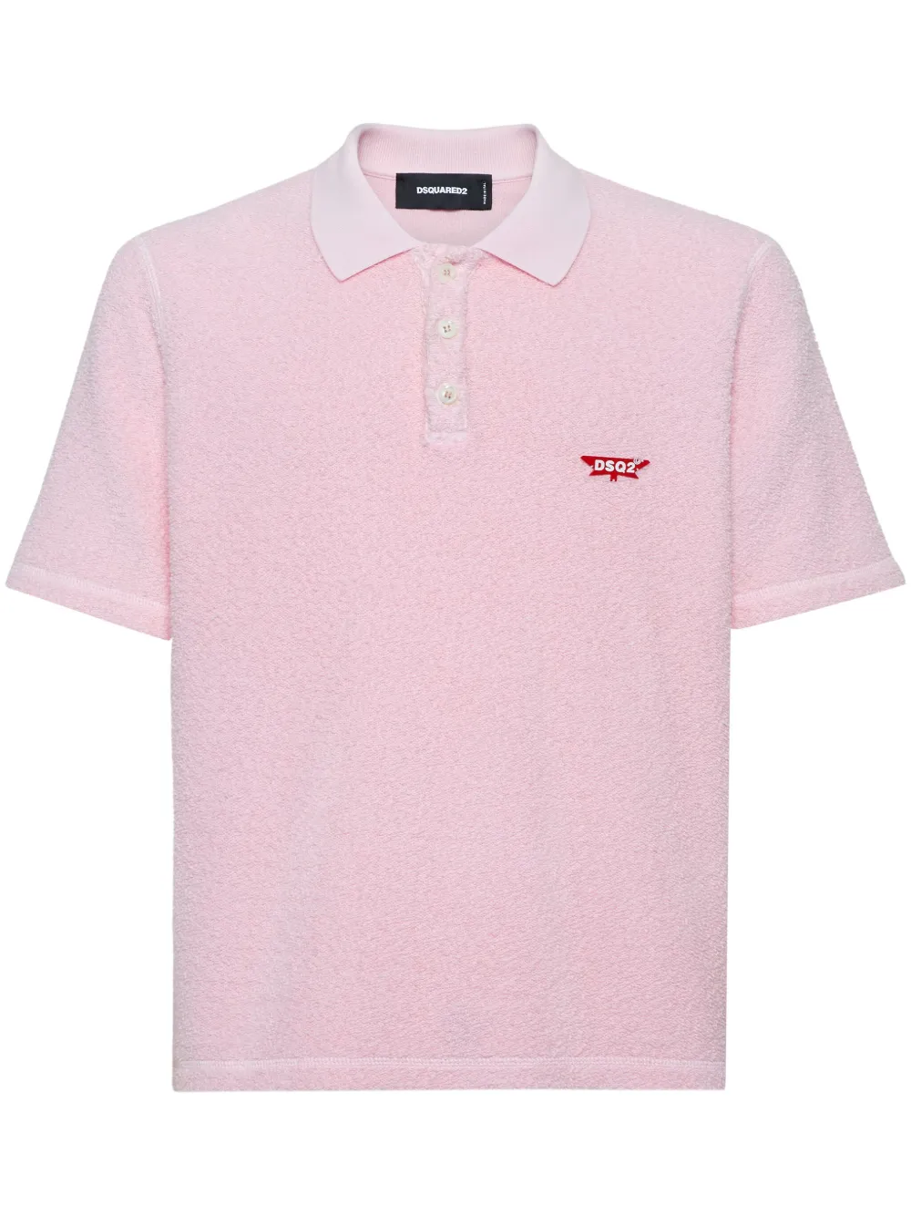 DSQUARED2 playera tipo polo con aplique del logo | rosado | Image 1