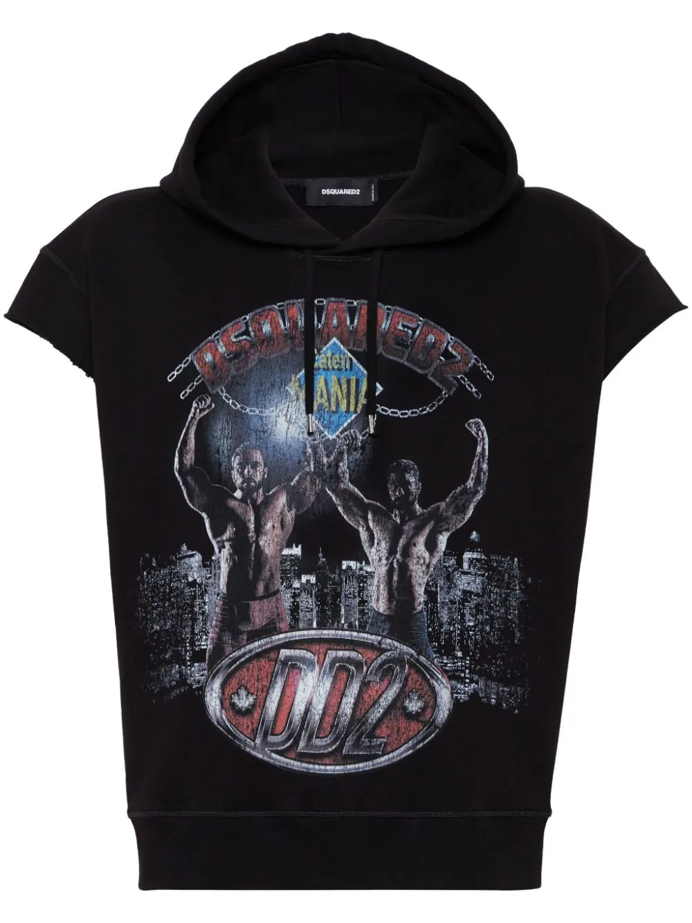 Dsquared2 Graphic-print Hoodie In Black