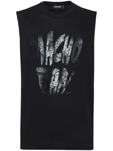 DSQUARED2 text-print tank top