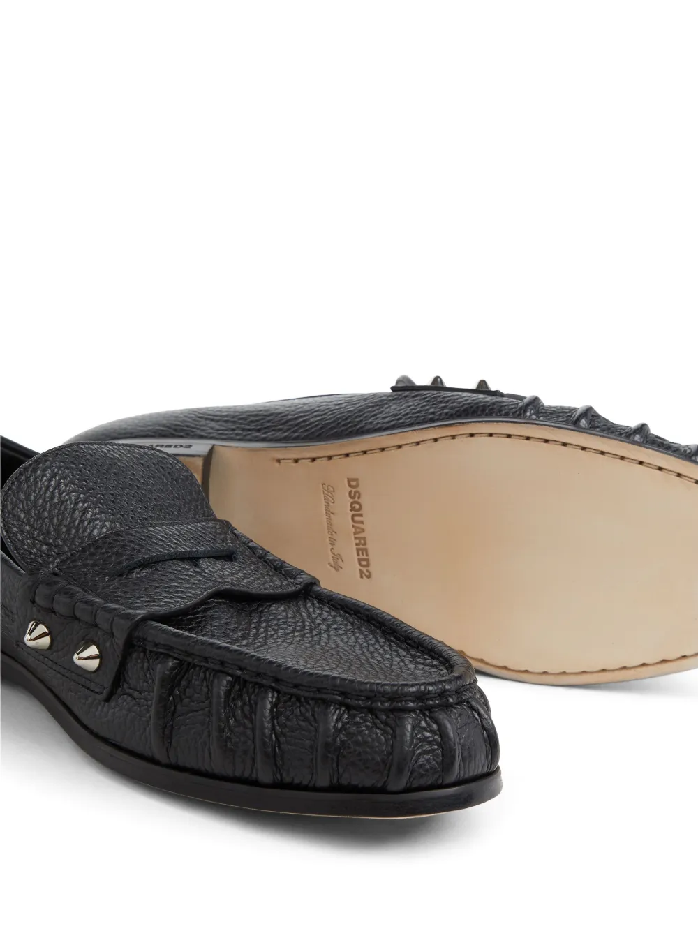 DSQUARED2 leather loafers Black