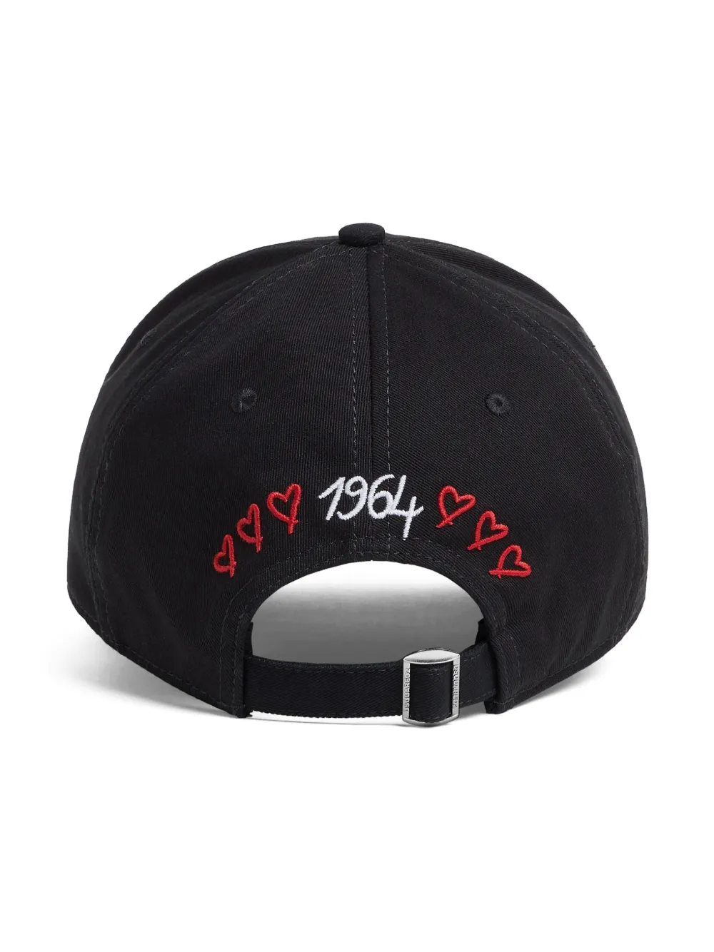 DSQUARED2 Honkbalpet met geborduurd logo - Zwart