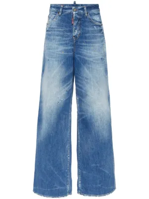 トラベラーローライズワイドデニムジーンズ/DSQUARED2 DSQUARED2 Traveler ジーンズ | ブルー | FARFETCH JP