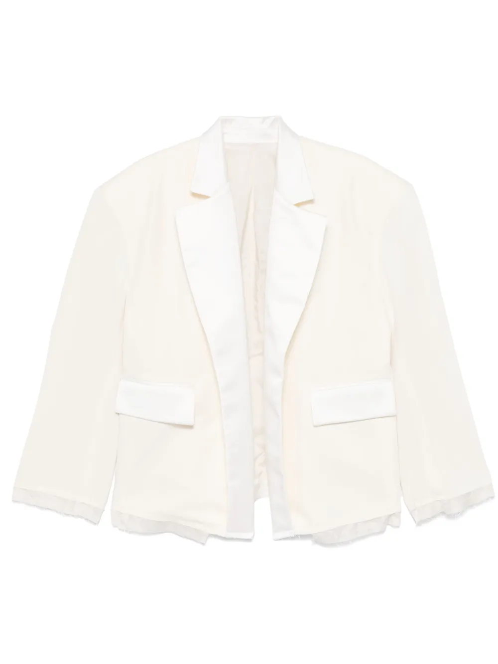 Atu Body Couture x Rue Ra gerafelde blazer Wit