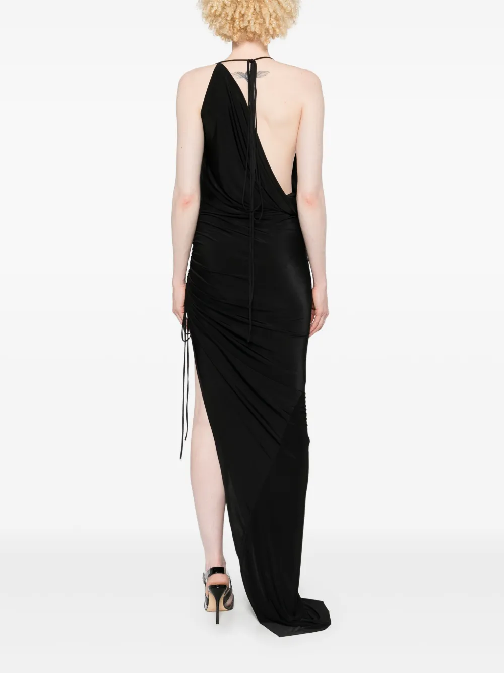 Atu Body Couture x Rue Ra asymmetrische maxi-dress Zwart
