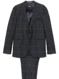 BOSS checked stretch-wool suit - Blue