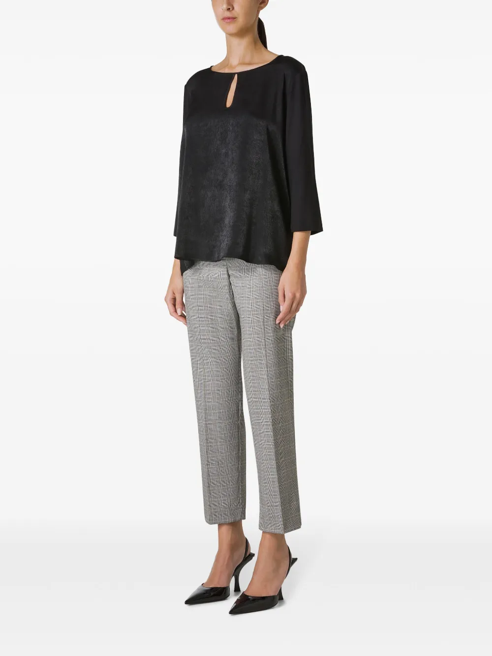 Marina Rinaldi keyhole-neck top - Zwart