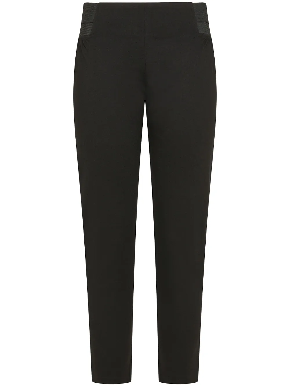 Marina Rinaldi elasticated-waistband tapered trousers - Black