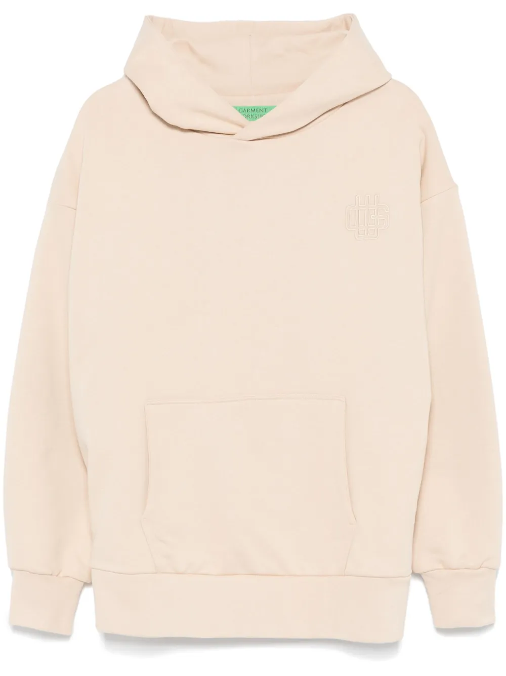 Garment workshop  double layer embroidered logo hoodie | Neutrals | Image 1