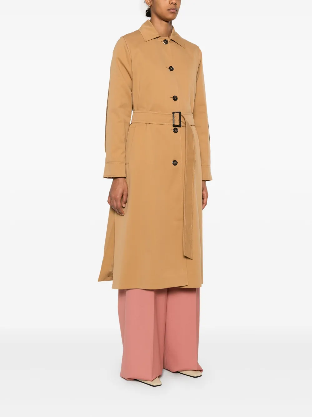 Max Mara Flowing Silk Trousers In Brown