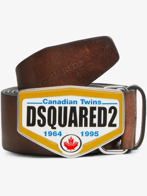 DSQUARED2 logo-buckle leather belt
