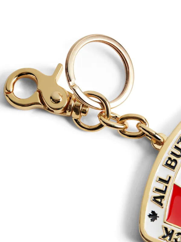 DSQUARED2 logo-pendant Keychain | Gold | FARFETCH ID