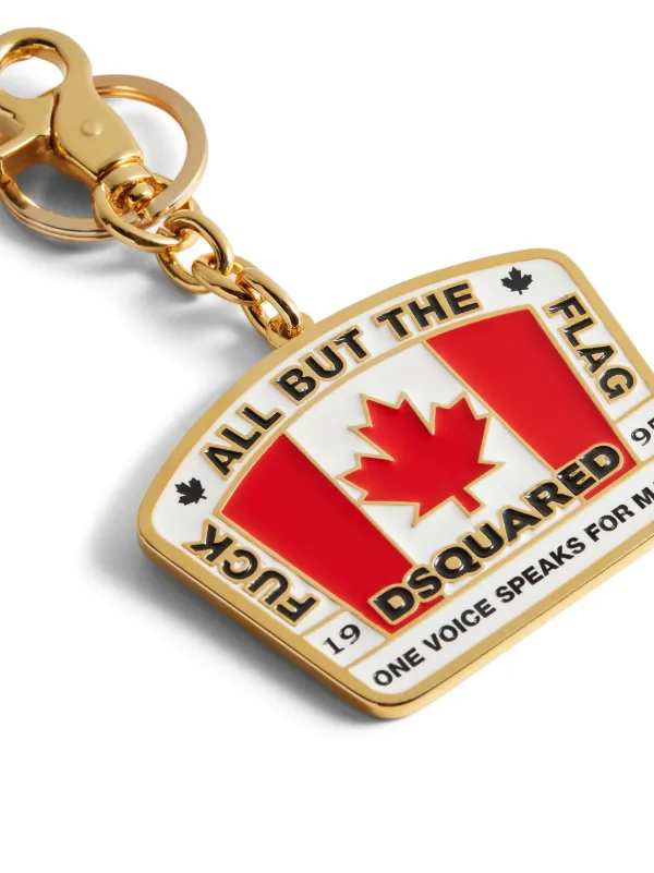 DSQUARED2 logo-pendant Keychain | Gold | FARFETCH ID