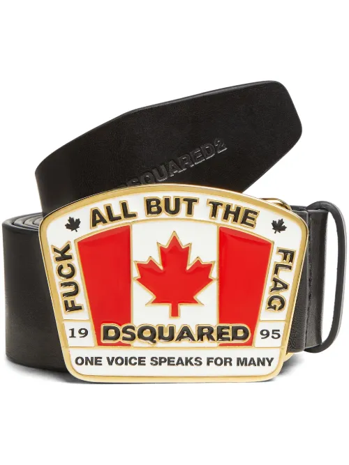 Ceinture en cuir à boucle logo - DSQUARED2 - Modalova
