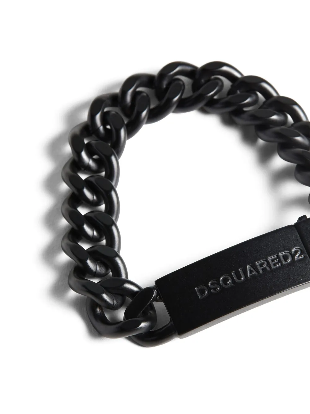 Dsquared2 Logo-engraved Bracelet In Black