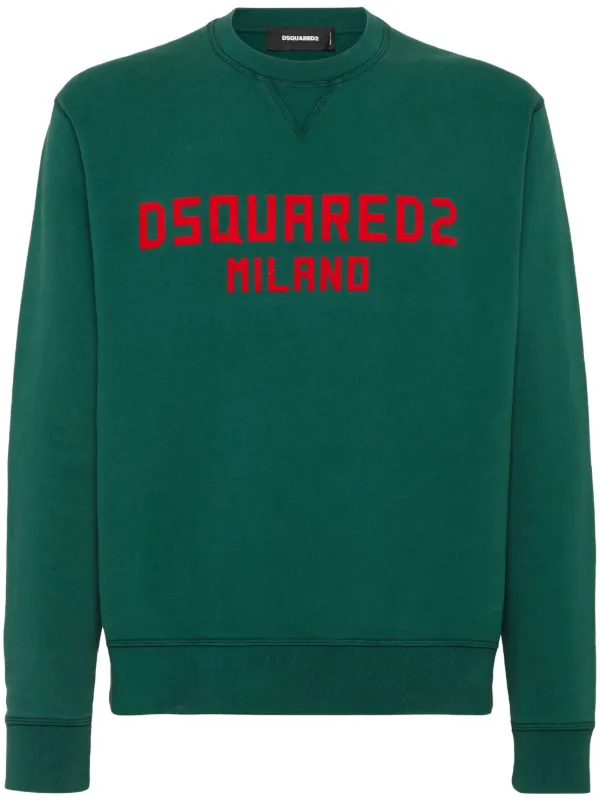DSQUARED2 Sweatshirt Mit Logo-Print Grün FARFETCH AT