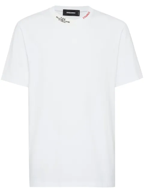 DSQUARED2 T-shirt med logotryk i halsudskæringen