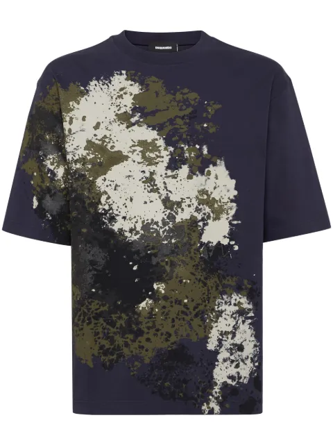 DSQUARED2 playera con salpicaduras de pintura