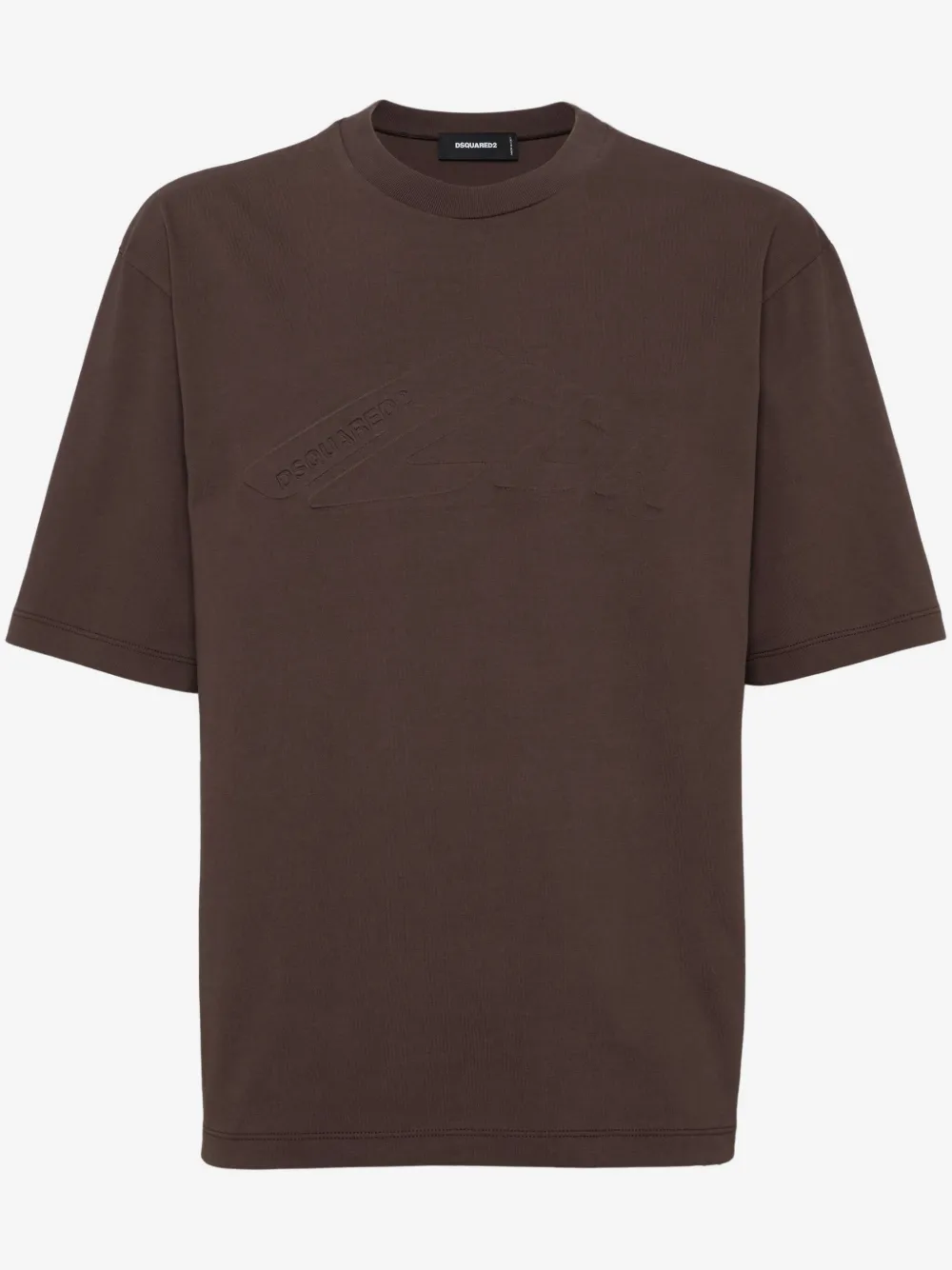 DSQUARED2 embossed-logo T-shirt | Brown | Image 1
