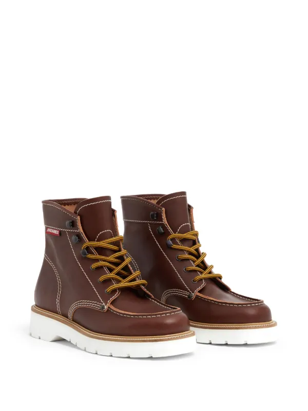 DSQUARED2 Leather Boots | Brown | FARFETCH