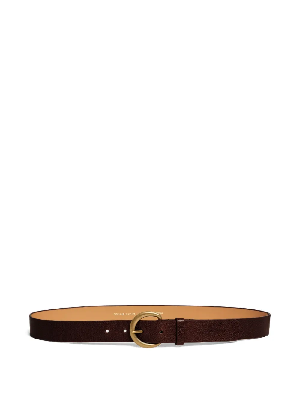 DSQUARED2 läderbälte med präglad logotyp | brun | Image 1