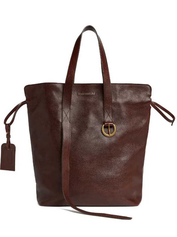 DSQUARED2 レザー トートバッグ | ブラウン | FARFETCH JP