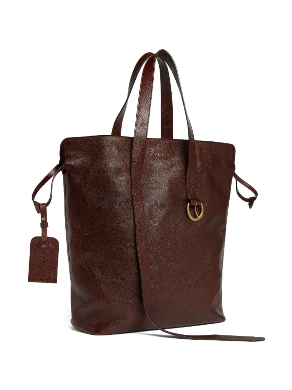 DSQUARED2 レザー トートバッグ | ブラウン | FARFETCH JP