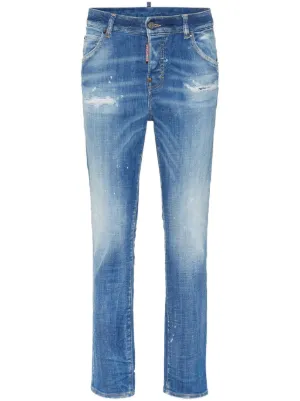 DSQUARED2 distressed-effect Cropped Jeans | Blue | FARFETCH