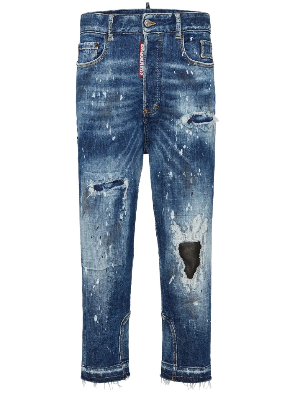 Dsquared2 Ripped-detail Jeans In Blue
