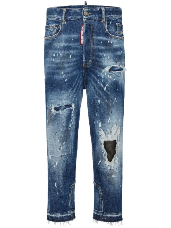 DSQUARED2 ダメージ ジーンズ | ブルー | FARFETCH JP