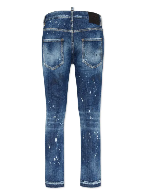 DSQUARED2 ダメージ スキニージーンズ | ブルー | FARFETCH JP