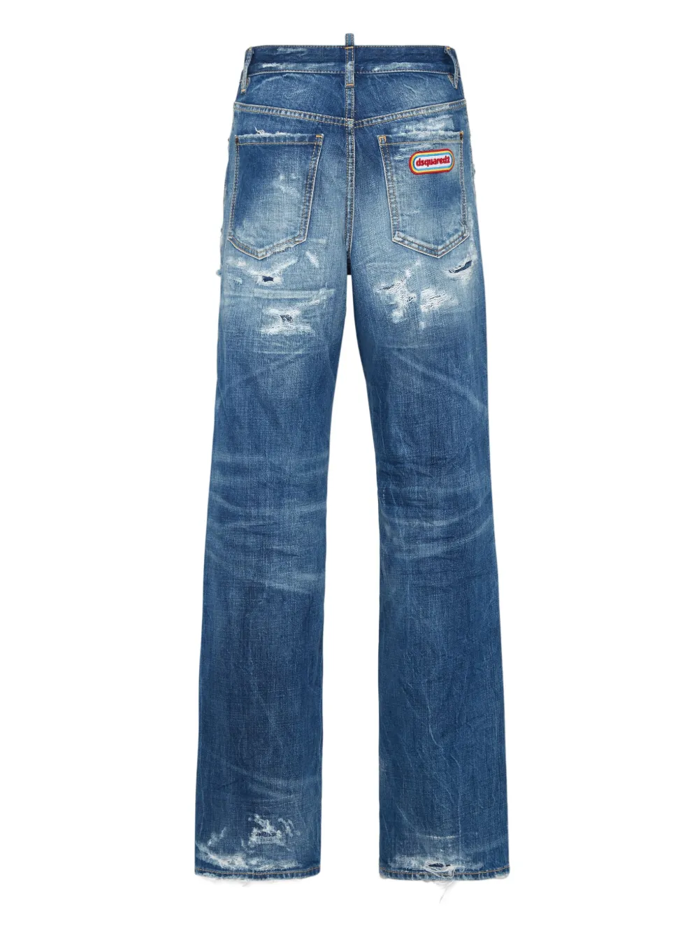 DSQUARED2 San Diego gerafelde jeans - Blauw