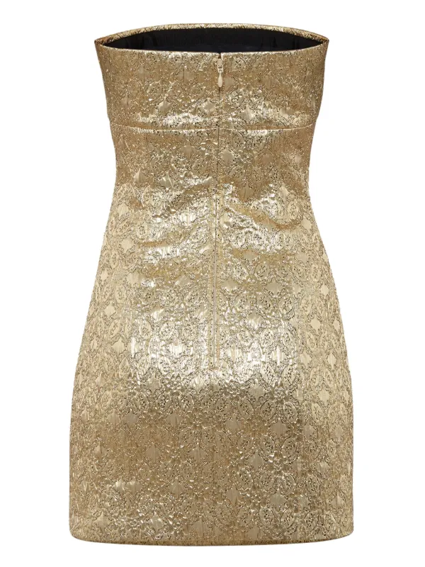 DSQUARED2 Fame Bow Mini Dress | Gold | FARFETCH JO