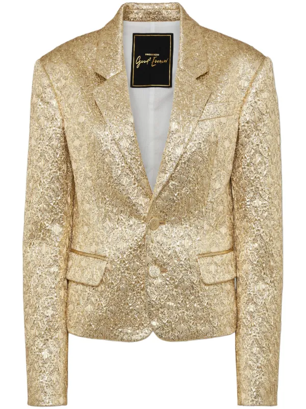 アウターその他 DSQUARED2 Woman Blazer Gold S75BN0915D35196 001F 26263549_56547032_600.jpg