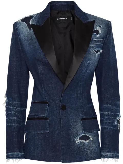 DSQUARED2 sliten jeansblazer