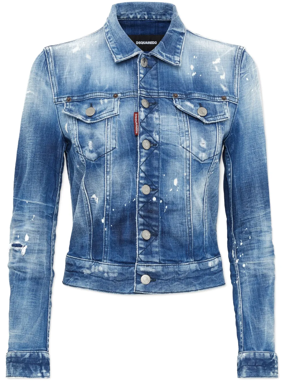DSQUARED2 distressed-effect denim jacket | Blue | Image 1