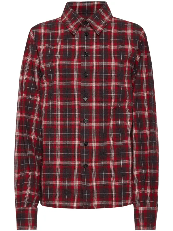 DSQUARED2 チェック シャツ | レッド | FARFETCH JP