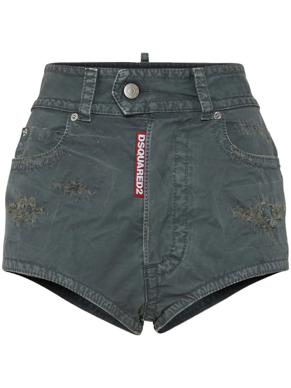 DSQUARED2 High waist denim shorts Grijs