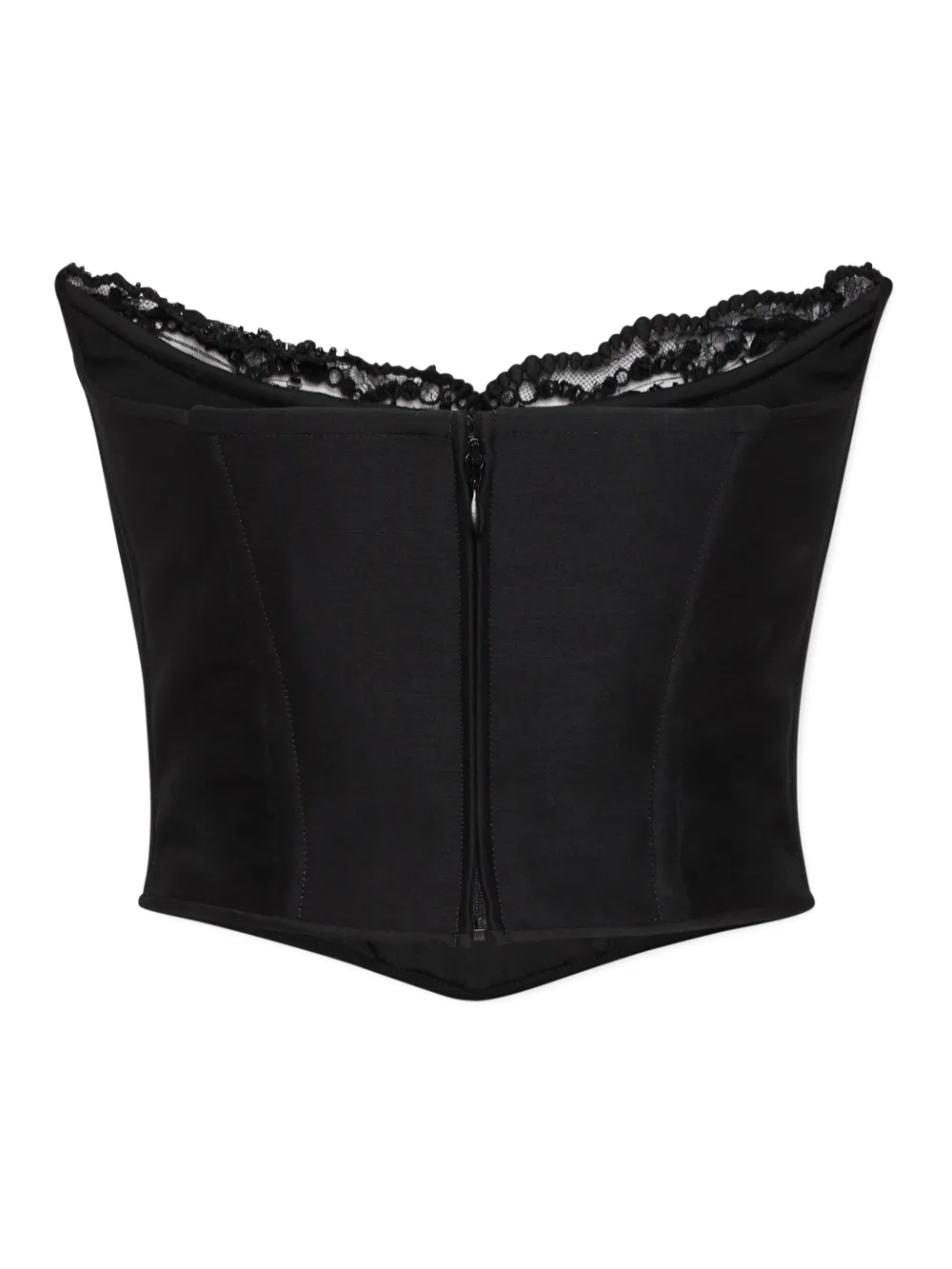 DSQUARED2 top corto estilo corset con detalle de encaje | Chalecos y camisetas | Image 2